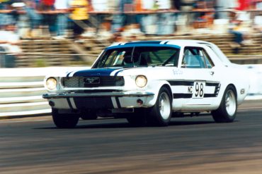 Bob Cox at speed in his 1966 Ford Mustang.
Photo: Steve Oom