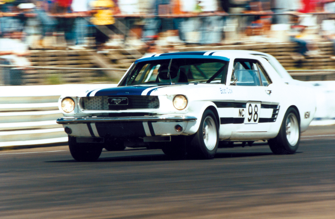 Bob Cox at speed in his 1966 Ford Mustang.
Photo: Steve Oom