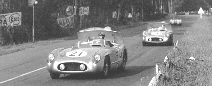 Kling and Levegh at Le Mans 24 Hours, 1955