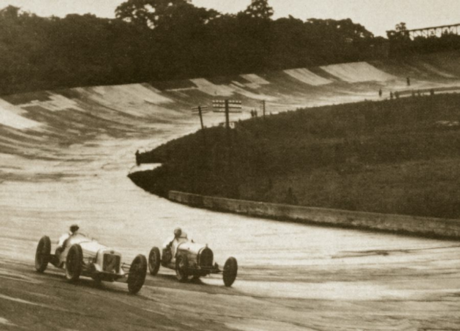 Last race event held at Brooklands, England (1939).