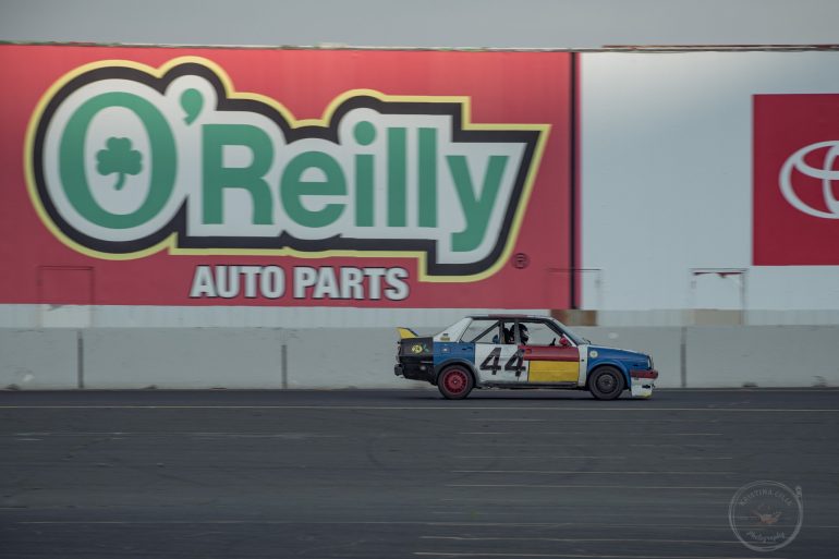 Team LeMondrian heads into Turn 11 in their 1992 VW Jetta