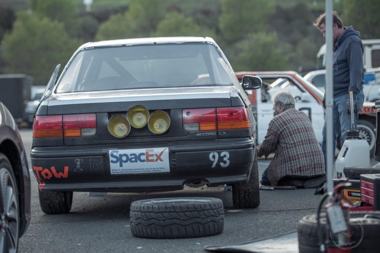 Team Pick-n-Pull Racing works on their 1993 Honda Accord LX