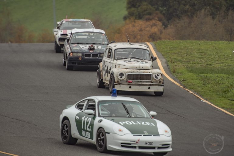 #112 1999 Porsche 996 - Team Zitronen Kommando leads into Turn 6