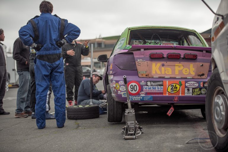 Team As Seen On TV Racing makes repairs to the Kia Pet