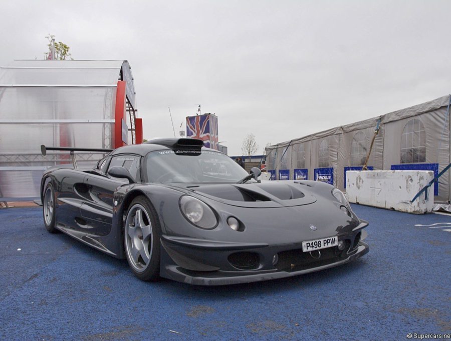 Black Lotus Elise GT1 parked outdoors