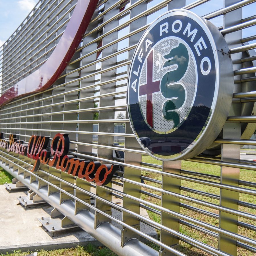 Sign outside Alfa Romeo Historical Museum