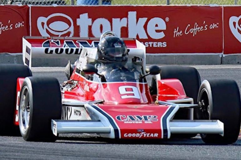 Jeff Urwin in the ex Penske/Andretti M24 McLaren at Road America 2021.