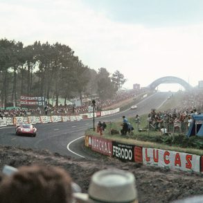 John Surtees entering the esses in the Ferrari 330 P2.