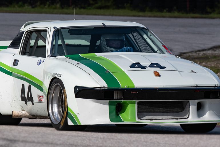 Bill Warner in an X Group 44 Triumph TR8 Chuck Andersen