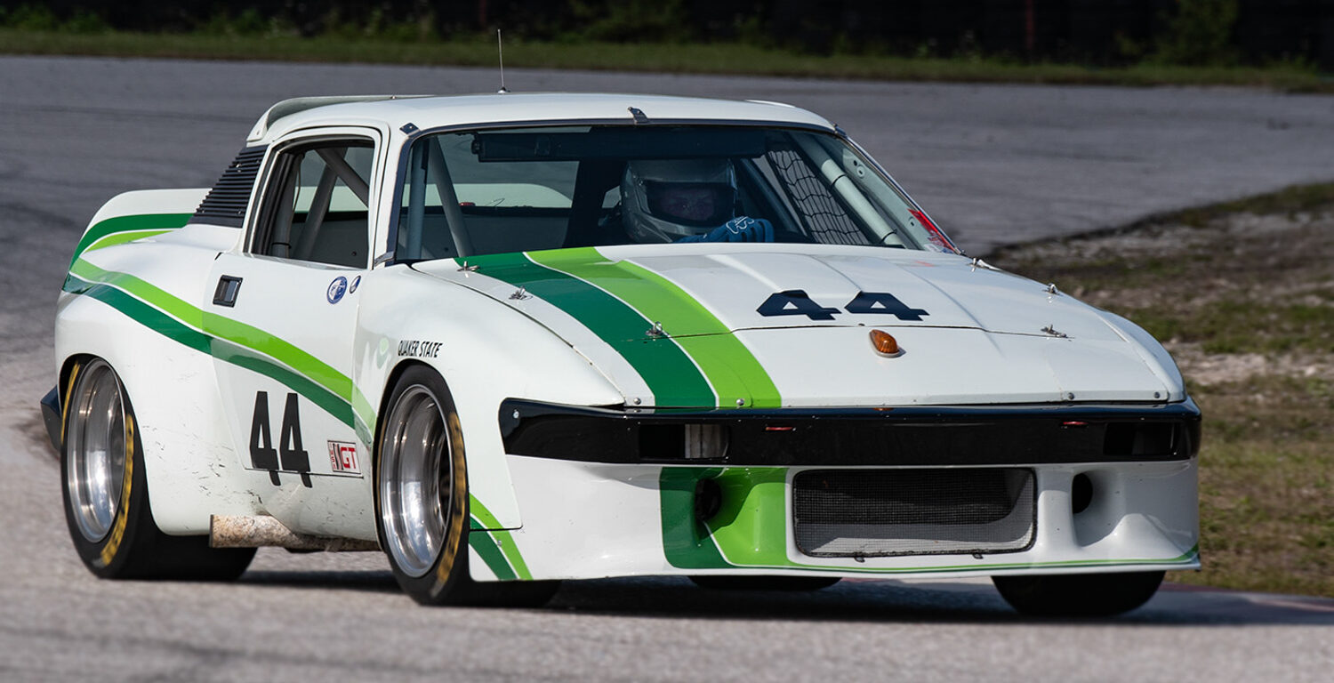 Bill Warner in an X Group 44 Triumph TR8 Chuck Andersen