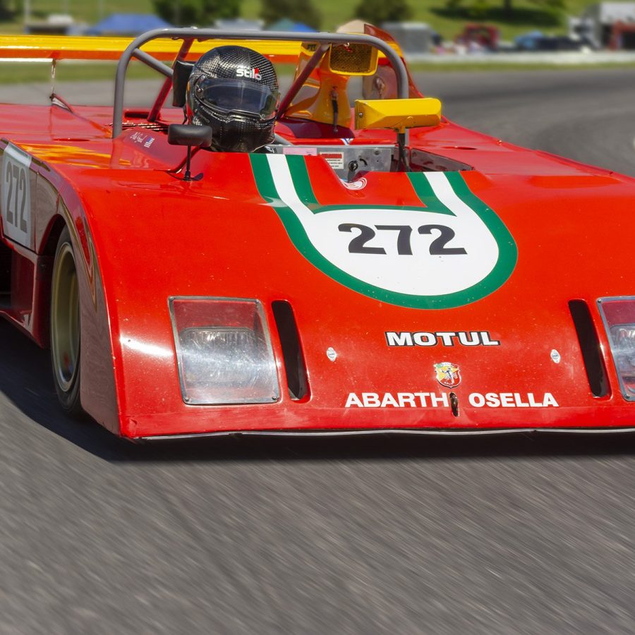 Red #272 Abarth Osella PA1 on race track