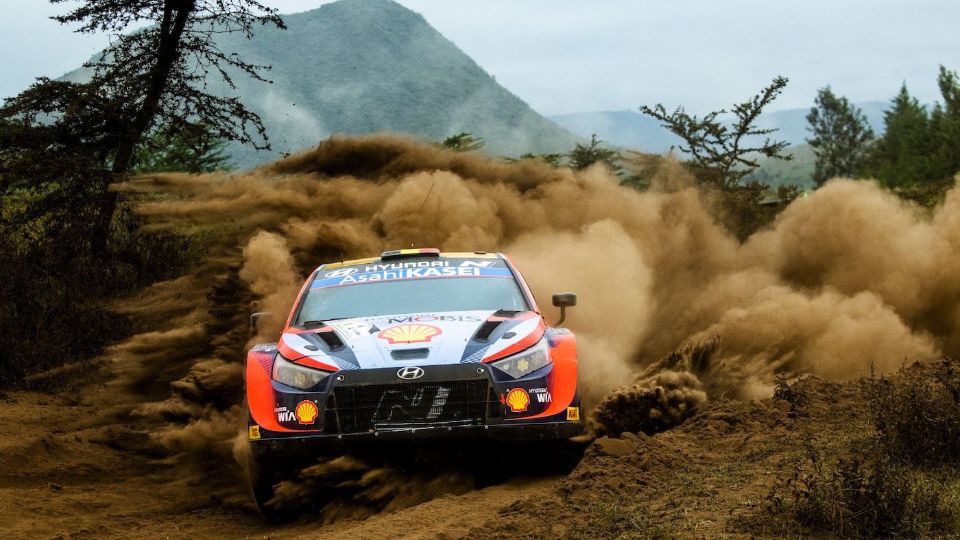 Thierry Neuville's Hyundai i20N Rally1 Hybrid during Rally Kenya