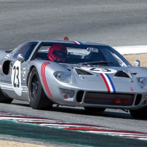 The 1965 Ford GT40 of Robert Kauffman exits turn 6.  Photo © 2022 Rex McAfee REXMCAFEE@GMAIL.COM 714-390-8886