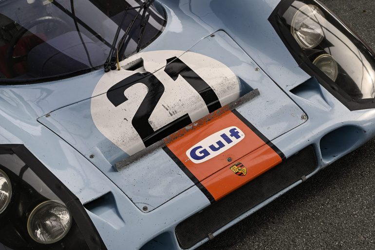 Closeup of Porsche 917 hood