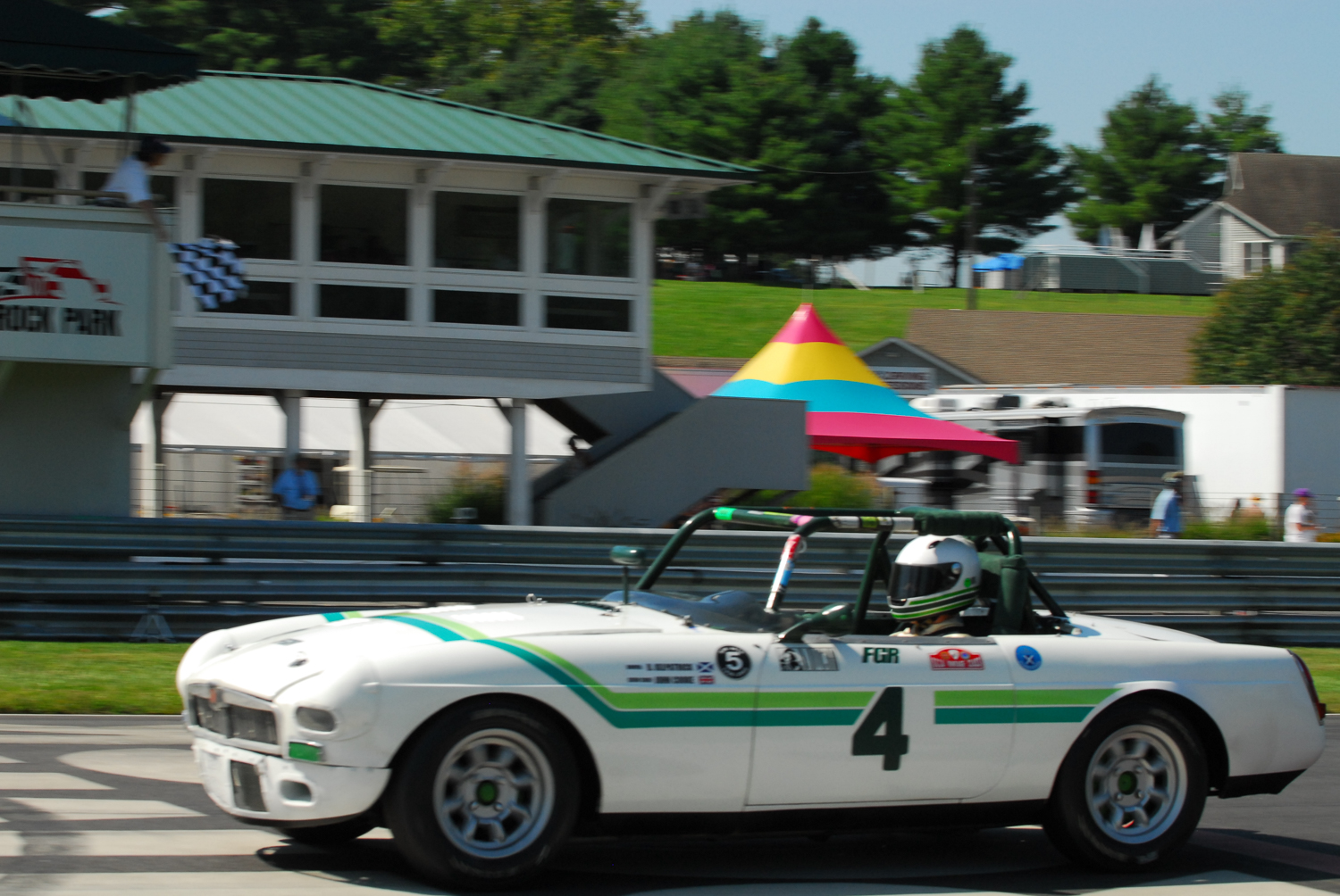 Checker flag for Bob Kilpatrick's 1962 MGB. Michael Casey-DiPleco