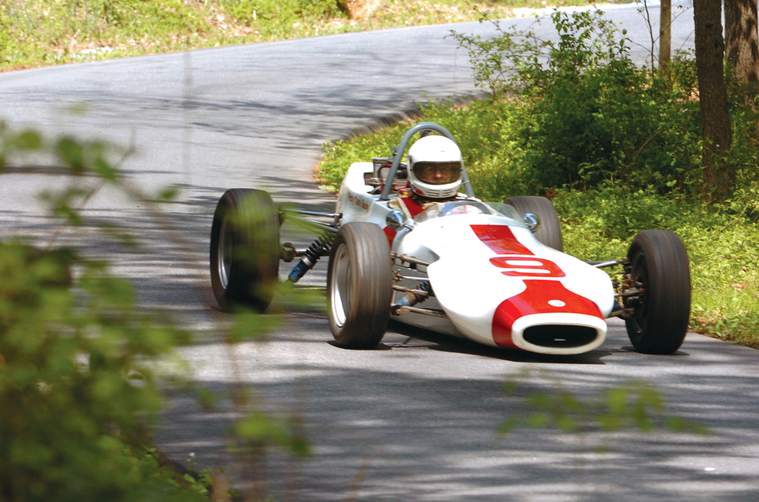 Michael Brodie in his 1968 Caldwell D9.Photo:Michael Casey-DiPleco