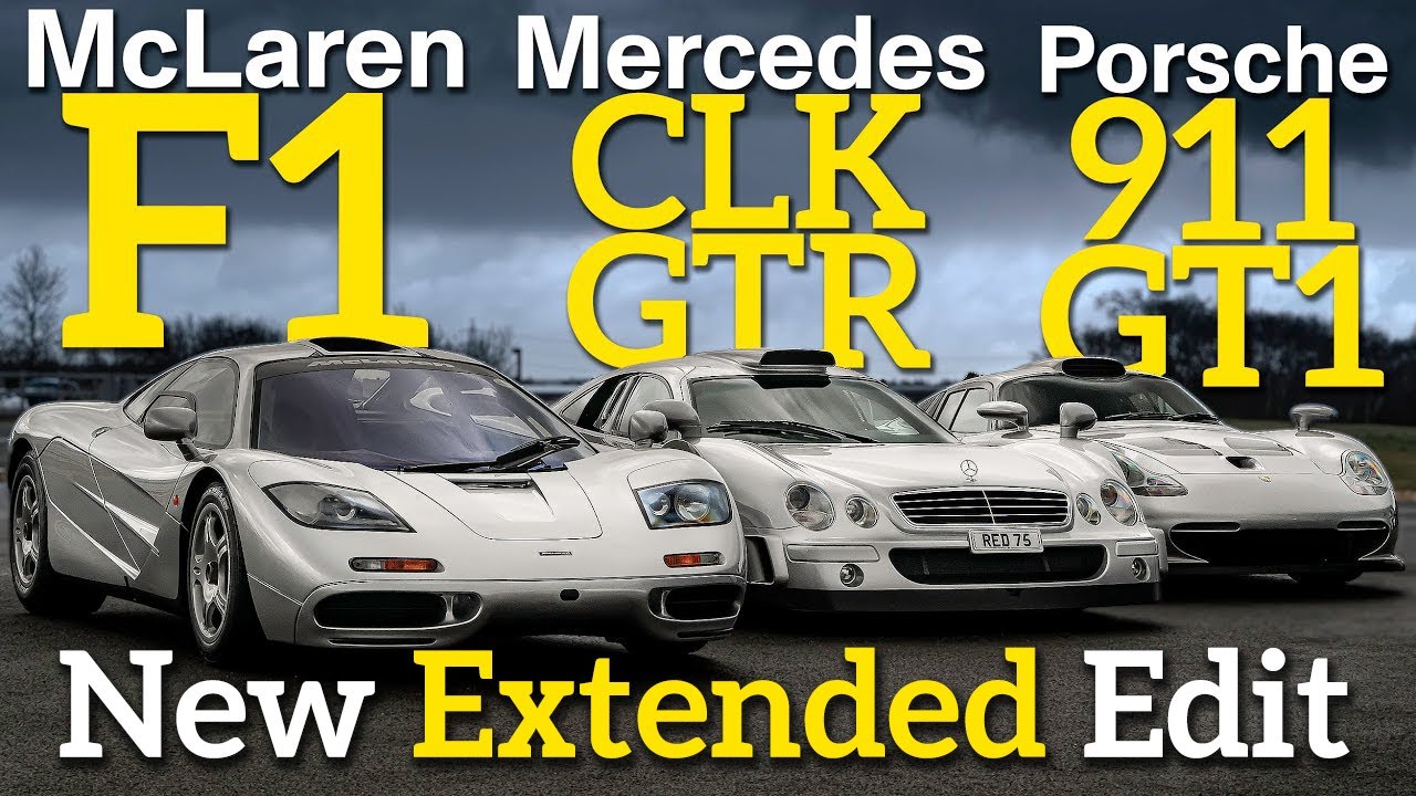 Comparing Three Legendary Supercars Of The 1990s: McLaren F1, Porsche 911 GT1, & Mercedes CLK GTR