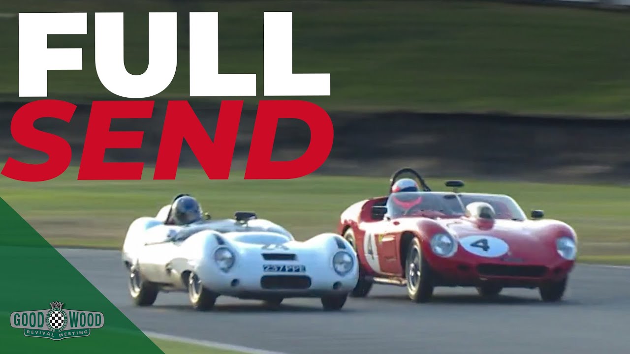 Ferrari 246S Dino & Lotus 15 Go Neck And Neck At The 2021 Goodwood Revival