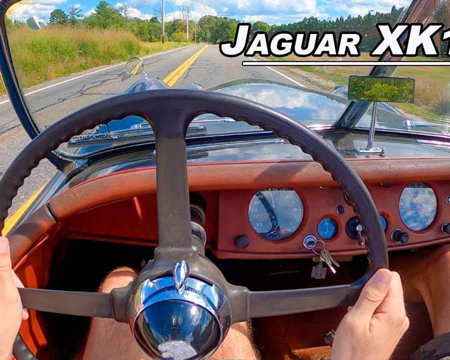 Cruising In A 1954 Jaguar XK120 Roadster