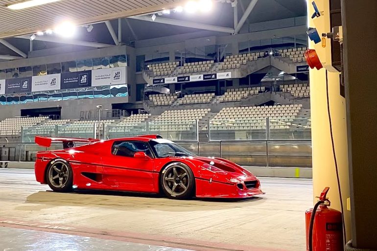 Ferrari F50 GT1 Goes All Out Around Yas Marina F1 Circuit In Abu Dhabi