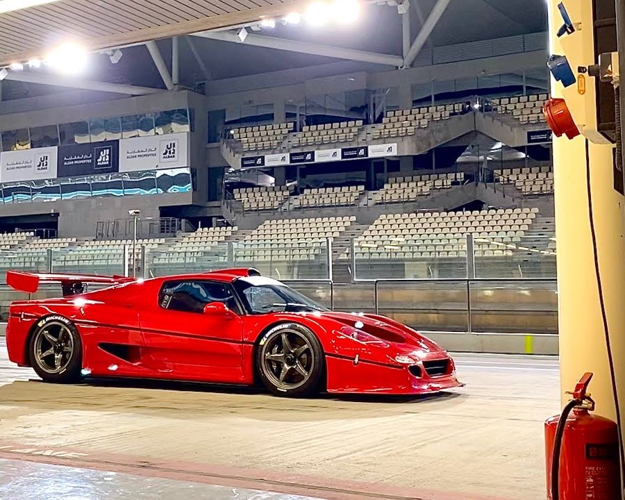 Ferrari F50 GT1 Goes All Out Around Yas Marina F1 Circuit In Abu Dhabi