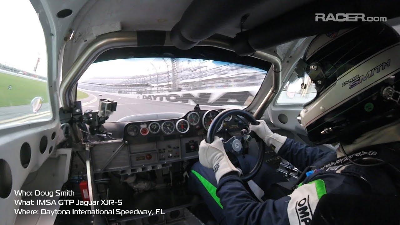 Jaguar XJR-5 Chasing A Porsche 962 At Daytona