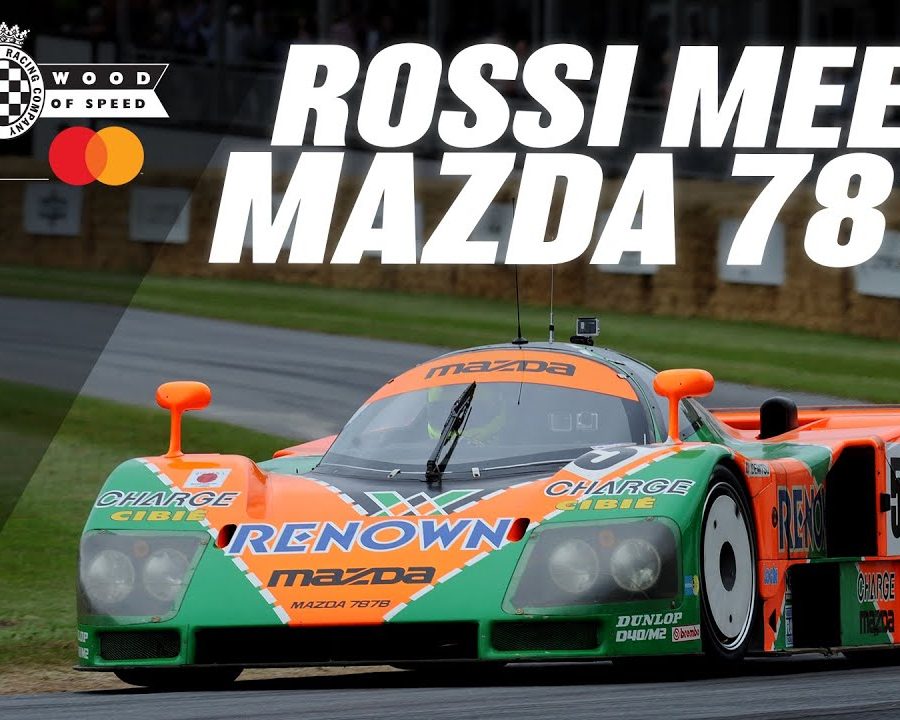 Valentino Rossi Drives The Le Mans Winner Mazda 787B At The Goodwood Festival Of Speed