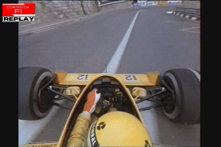 Lotus 99T Goes Flat Out With Ayrton Senna At The 1987 Monaco Grand Prix