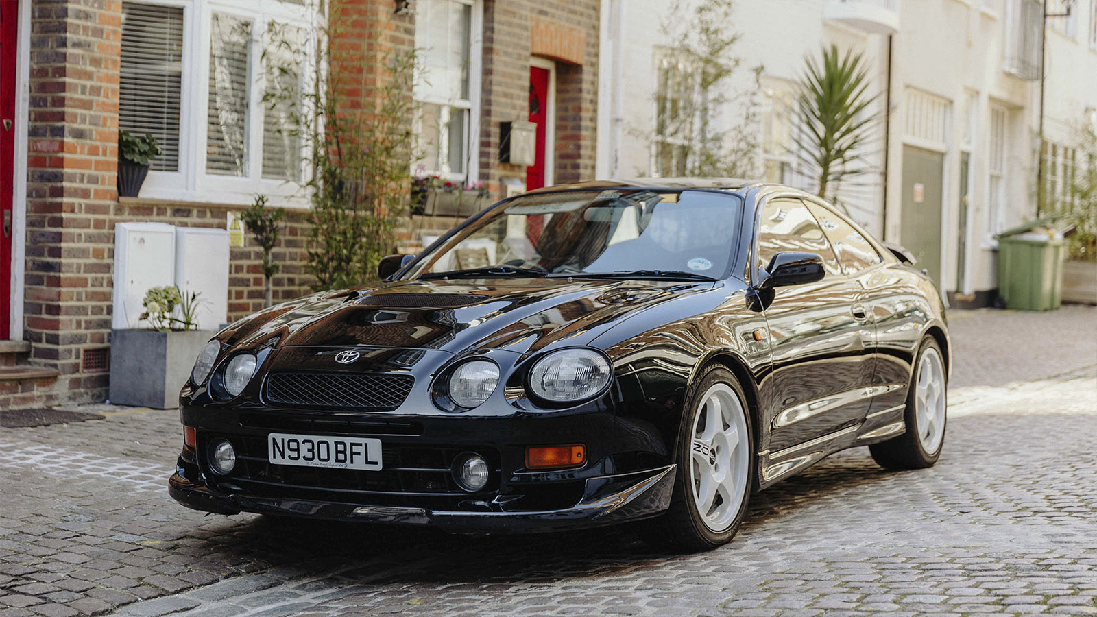 Black Toyota Celica GT-Four on city street