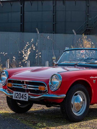 Red Honda S800 convertible