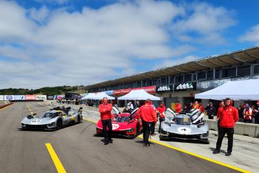 499P Modificatas lined up in the Laguna Seca Pit Lane. These cars are all maintained by Factory personnel. Photo: Martin Raffauf