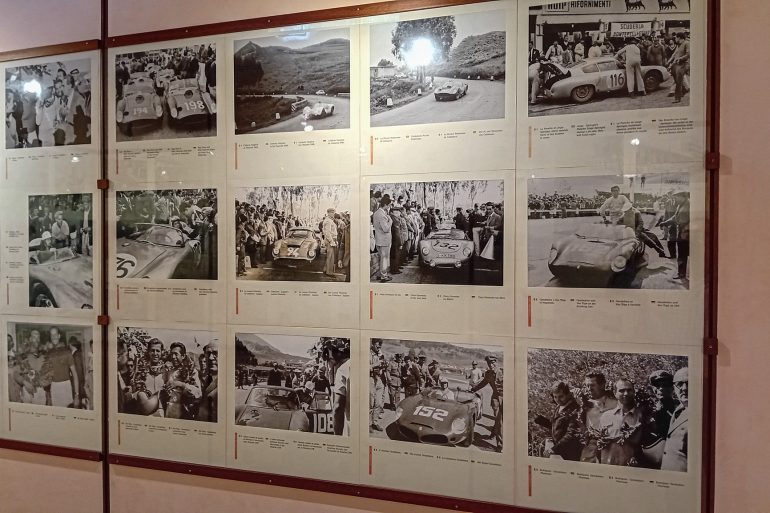 Display of historical photos depicting various scenes in the Targa Florio over the years.Glen Smale